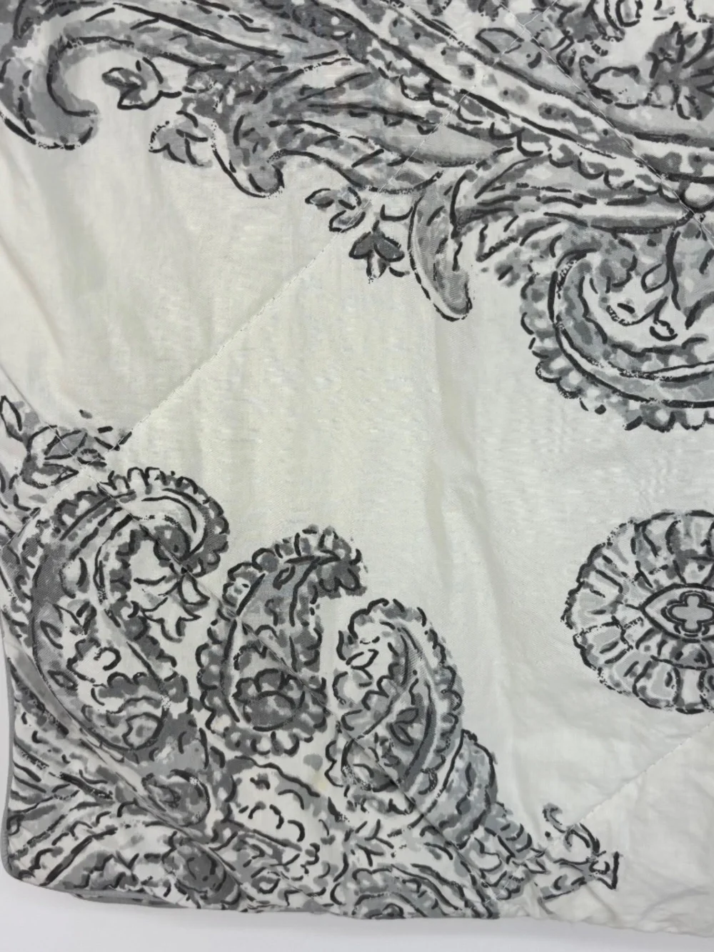 Pottery Barn Set of Two Standard Pillow Shams Imani Medallion Gray Reversible
